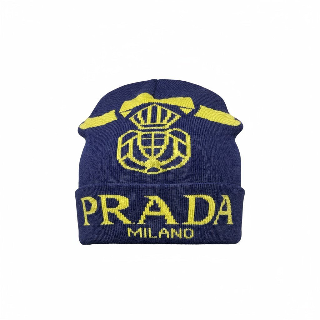 Prada Milano Beanie — Navy & Yellow - MASTERPIECE
