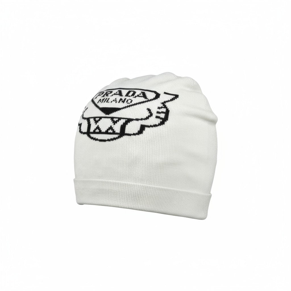 Prada Milano Beanie — White - MASTERPIECE