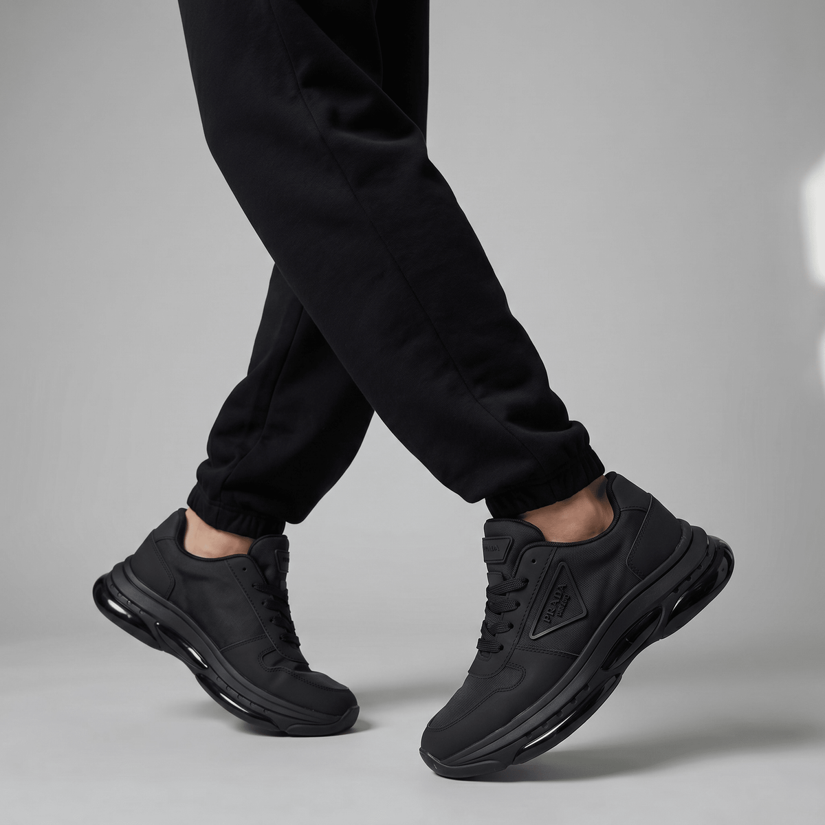 Prada Milano Black Sneakers 🖤⚡ | Stealth Luxury Performance - MASTERPIECE