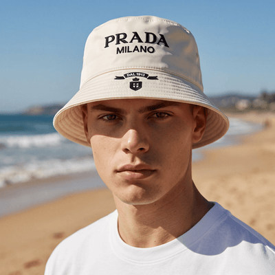 Prada Milano Bucket Hat — Beige - MASTERPIECE