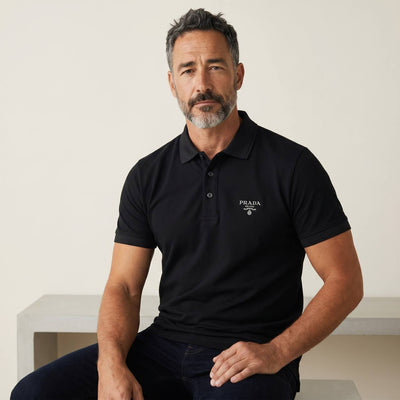 Prada Milano Essential Black Polo 🖤✨ - MASTERPIECE