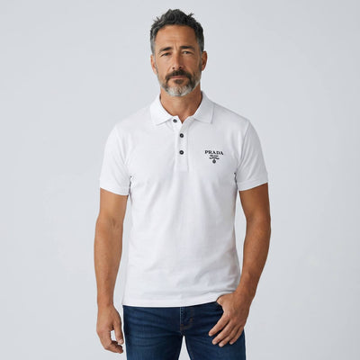 Prada Milano Essential Polo – White Edition 🤍✨ - MASTERPIECE