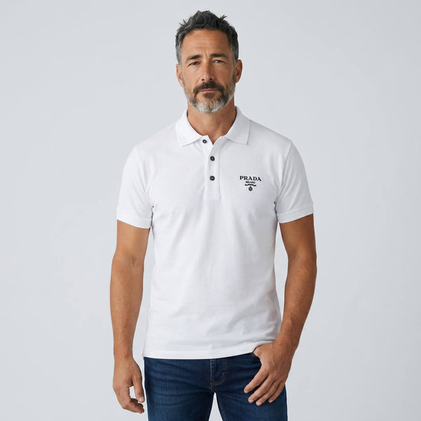 Prada Milano Essential Polo – White Edition 🤍✨
