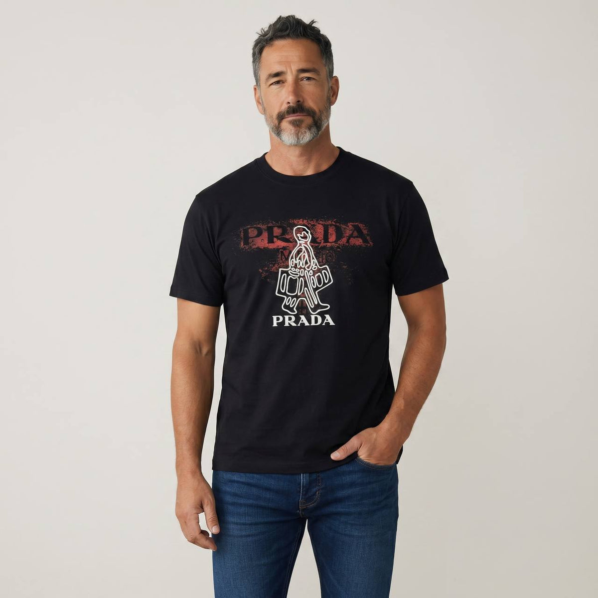 Prada Milano Graphic Statement Tee 🖤🔥 - MASTERPIECE