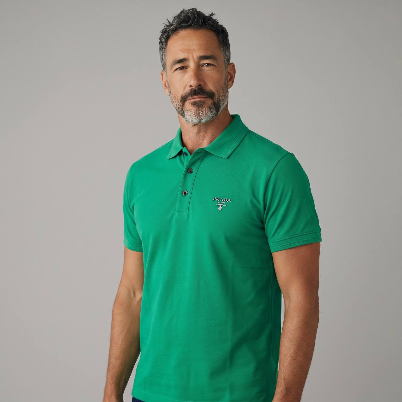 Prada Milano Luxury Green Polo Shirt 💚✨ - MASTERPIECE
