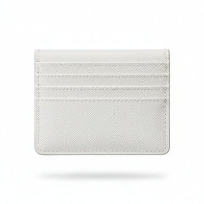 Prada Milano Saffiano Card Holder — White - MASTERPIECE