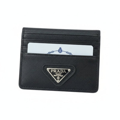 Prada Milano Saffiano Cards Holder — Black - MASTERPIECE