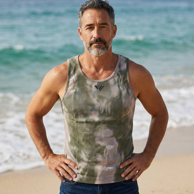 Prada Milano Tie-Dye Tank Top – Desert Sage Edition 🌿☀️ - MASTERPIECE