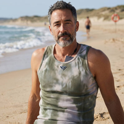 Prada Milano Tie-Dye Tank Top – Desert Sage Edition 🌿☀️ - MASTERPIECE
