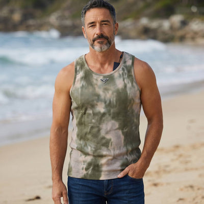 Prada Milano Tie-Dye Tank Top – Desert Sage Edition 🌿☀️ - MASTERPIECE