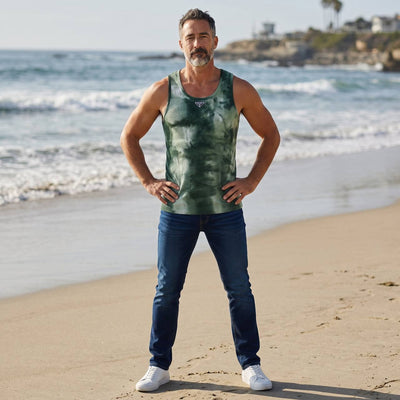 Prada Milano Tie-Dye Tank Top – Sage Green Edition 🌿☀️ - MASTERPIECE