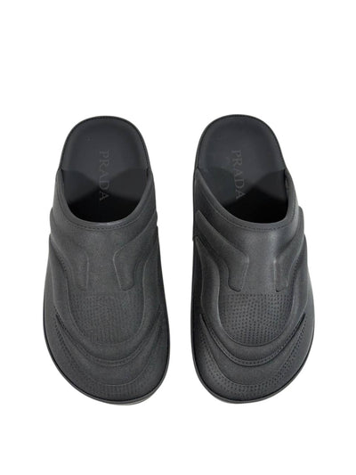 Prada Monolith Foam Slides – Black Minimal Luxury Comfort 🖤⚡ - MASTERPIECE