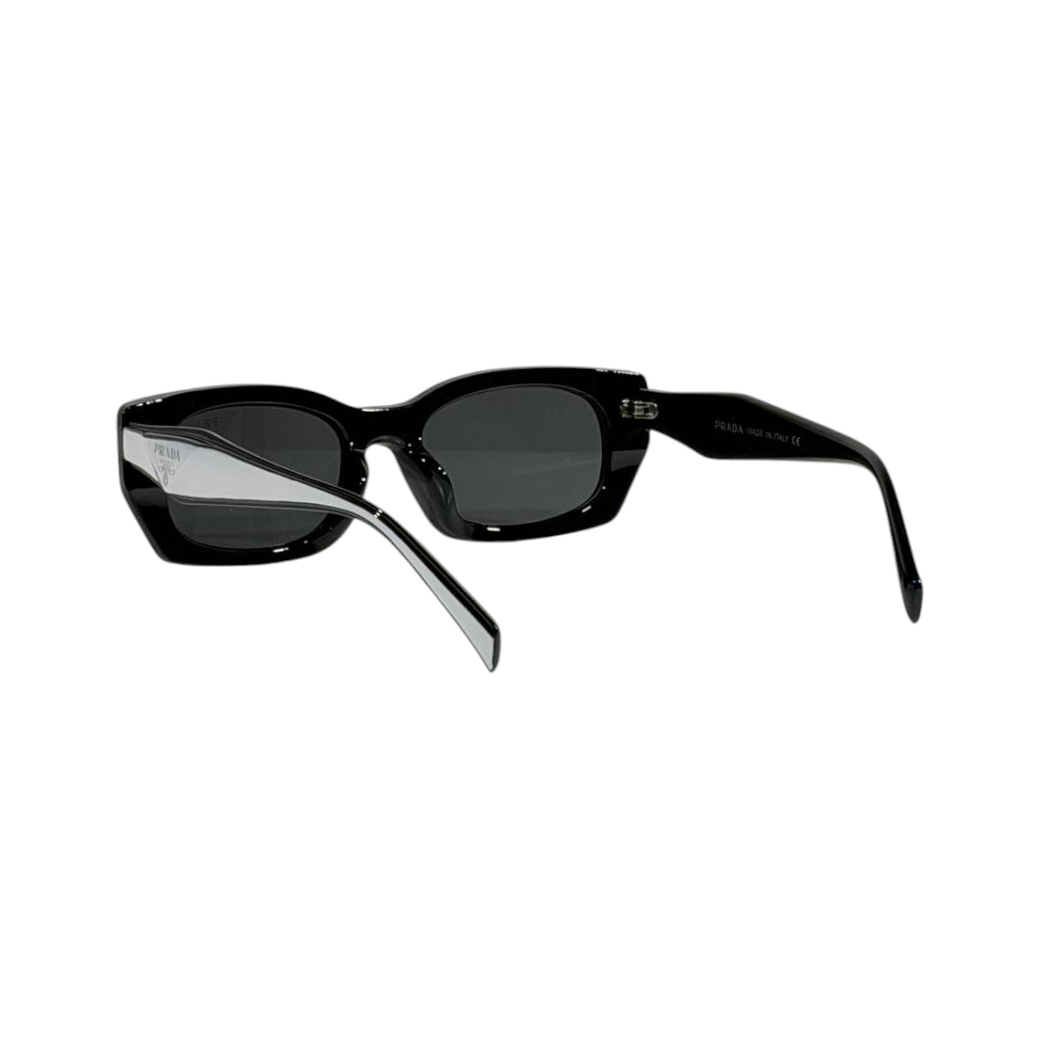 Prada Rectangular Sunglasses 🖤 | Black Frame with Grey Lenses - MASTERPIECE