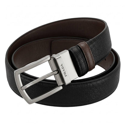 Prada Reversible Leather Belt – Black & Brown | 115 CM 🖤🤎✨ - MASTERPIECE