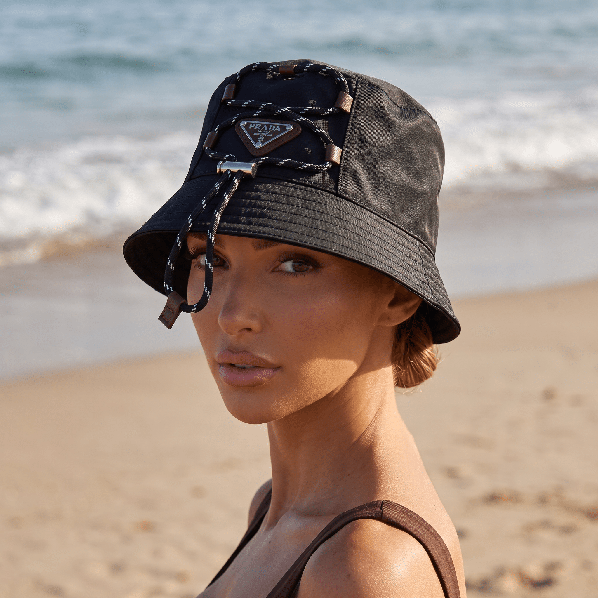 Prada Rope Detail Bucket Hat – Black - MASTERPIECE