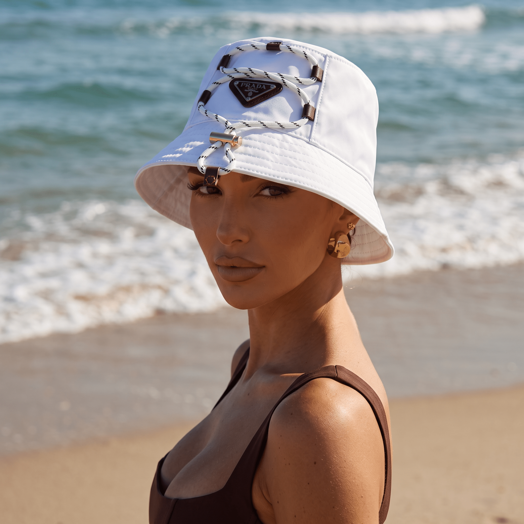 Prada Rope Detail Bucket Hat 🤍 - MASTERPIECE