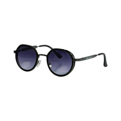 Prada Round Sunglasses – Black Frame Blue Gradient 🕶️💙 - MASTERPIECE