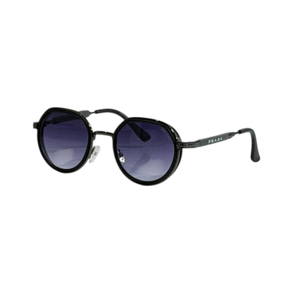Prada Round Sunglasses – Black Frame Blue Gradient 🕶️💙 - MASTERPIECE