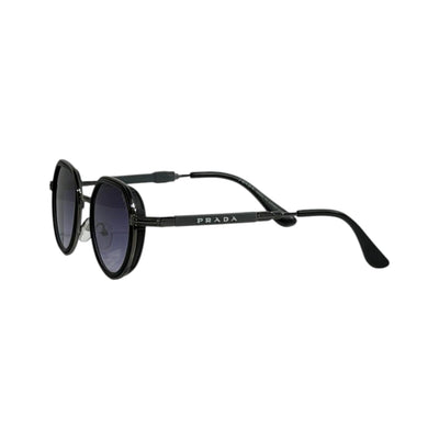 Prada Round Sunglasses – Black Frame Blue Gradient 🕶️💙 - MASTERPIECE