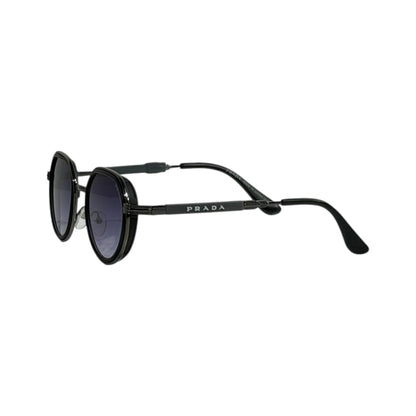 Prada Round Sunglasses – Black Frame Blue Gradient 🕶️💙 - MASTERPIECE