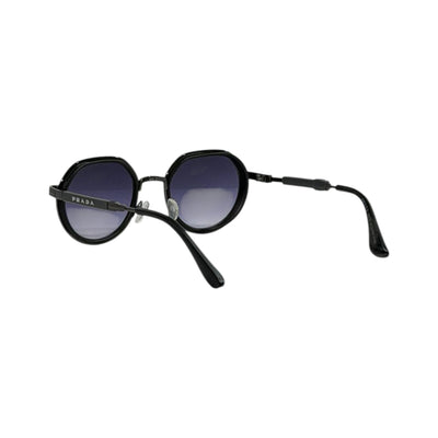 Prada Round Sunglasses – Black Frame Blue Gradient 🕶️💙 - MASTERPIECE