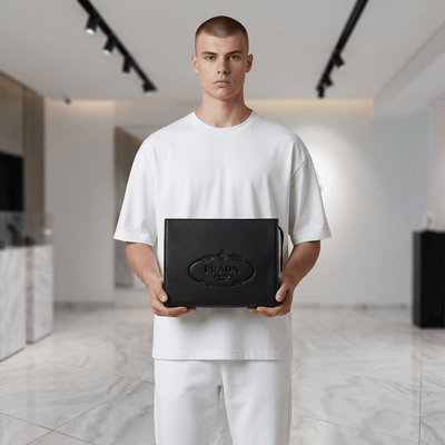 Prada Saffiano Leather Clutch — Black - MASTERPIECE