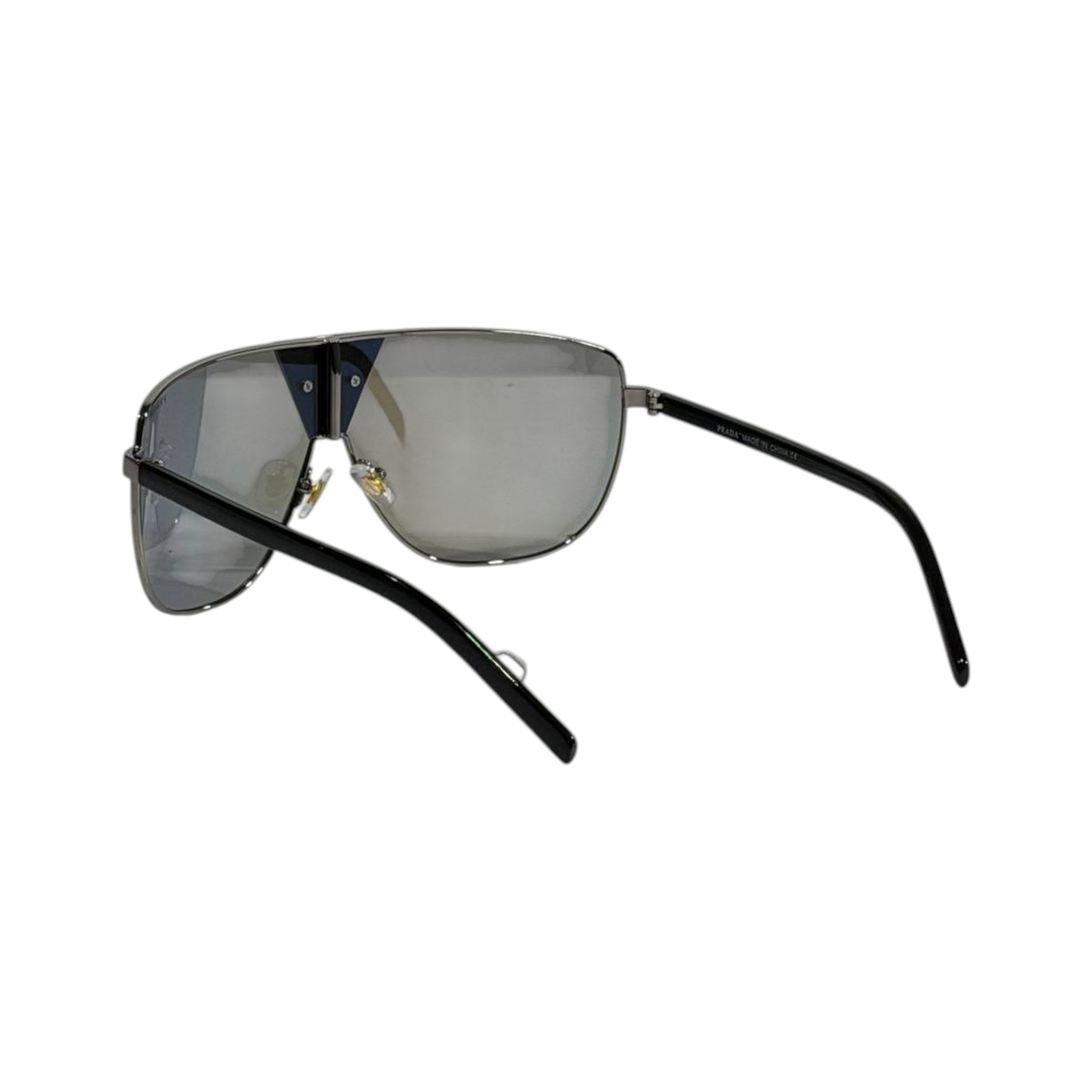 Prada Shield Sunglasses – Futuristic Mirror Edition 🖤🛡️ - MASTERPIECE