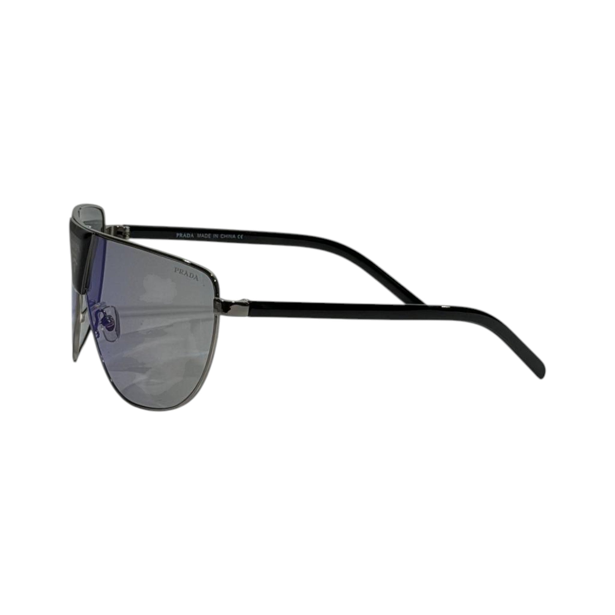 Prada Shield Sunglasses – Futuristic Mirror Edition 🖤🛡️ - MASTERPIECE