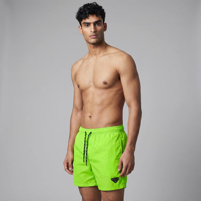 Prada Swim Shorts 💚 | Neon Green Quick - Dry Beach Shorts - MASTERPIECE