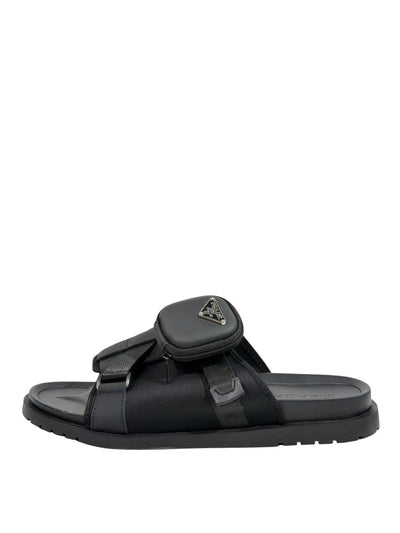 Prada Tactical Pocket Slides – Black Utility Luxury 🖤⚡ - MASTERPIECE