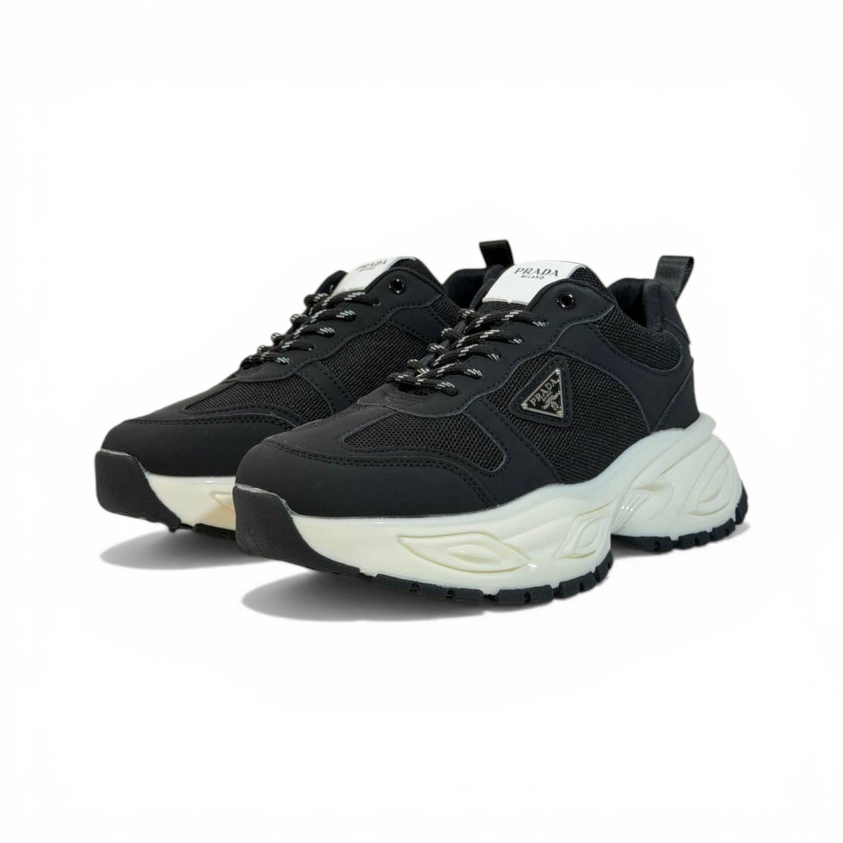 Prada Thunder Chunky Sneaker Black Ivory Edition 👟🖤✨ - MASTERPIECE