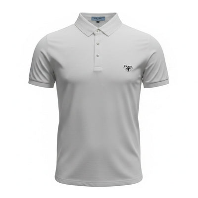 Prada White Polo Shirt 🤍🖤 Classic Logo Edition - MASTERPIECE