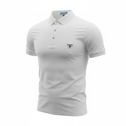 Prada White Polo Shirt 🤍🖤 Classic Logo Edition - MASTERPIECE