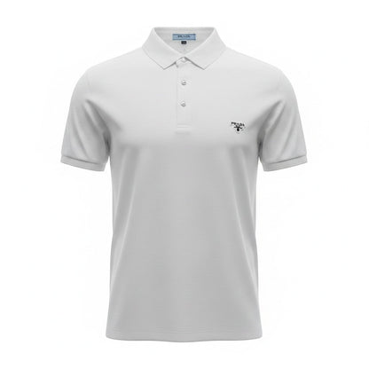 Prada White Polo Shirt 🤍🖤 Classic Logo Edition - MASTERPIECE