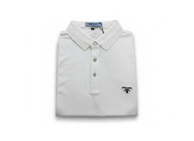 Prada White Polo Shirt 🤍🖤 Classic Logo Edition - MASTERPIECE