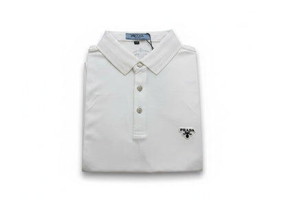 Prada White Polo Shirt 🤍🖤 Classic Logo Edition - MASTERPIECE