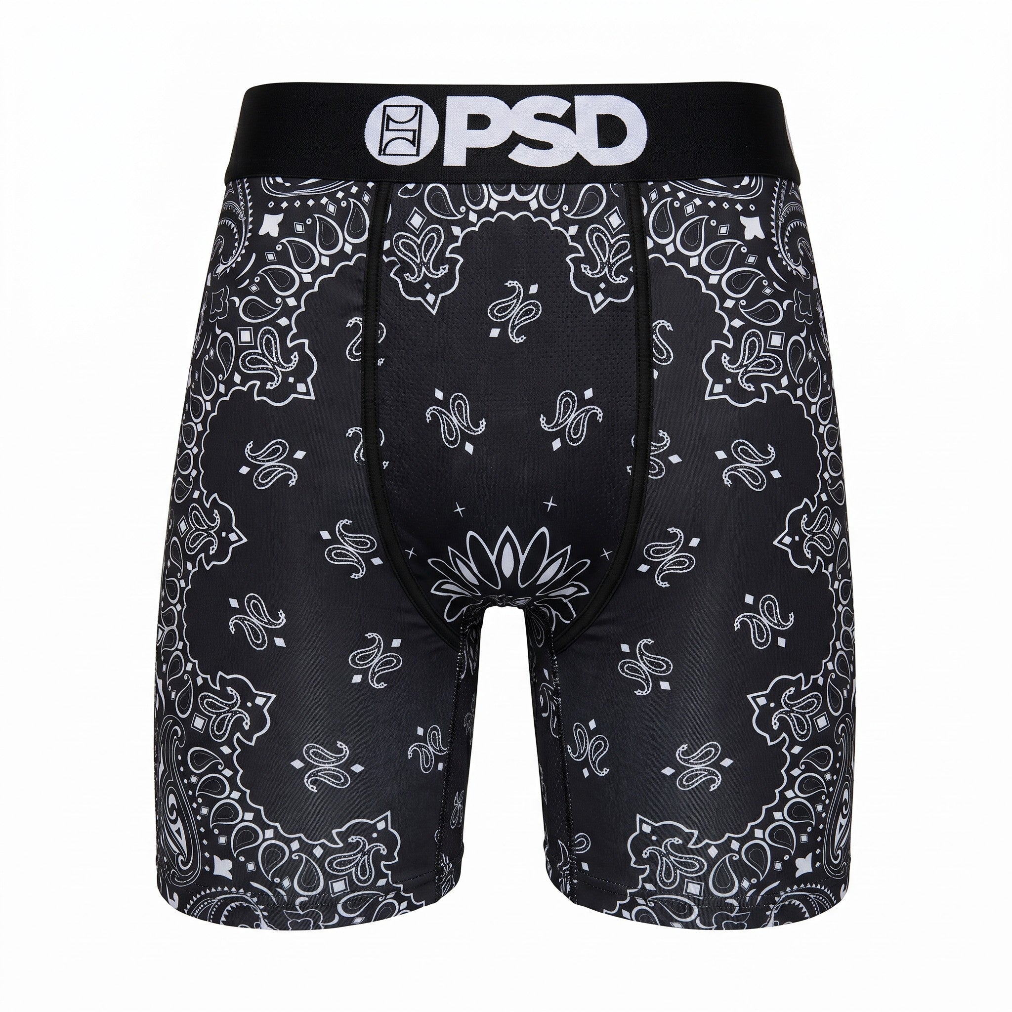 🖤🤍 PSD Black Bandana Compression Boxer Briefs | Performance Athletic Underwear 🔥 - MASTERPIECE