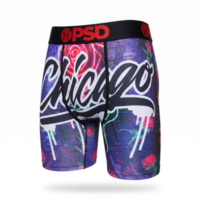 🌹🎨 PSD Chicago Rose Graffiti Compression Boxer Briefs | Performance Athletic Underwear 🔥 - MASTERPIECE