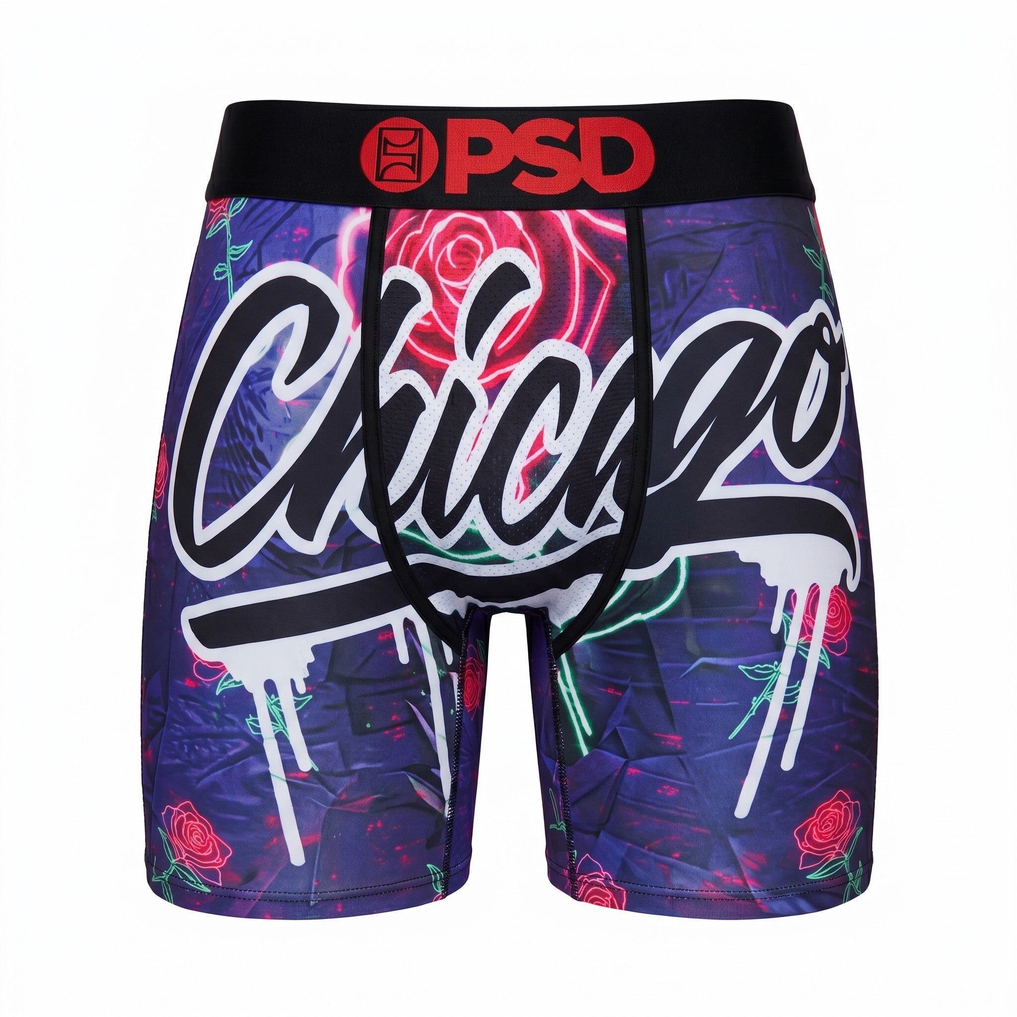 🌹🎨 PSD Chicago Rose Graffiti Compression Boxer Briefs | Performance Athletic Underwear 🔥 - MASTERPIECE
