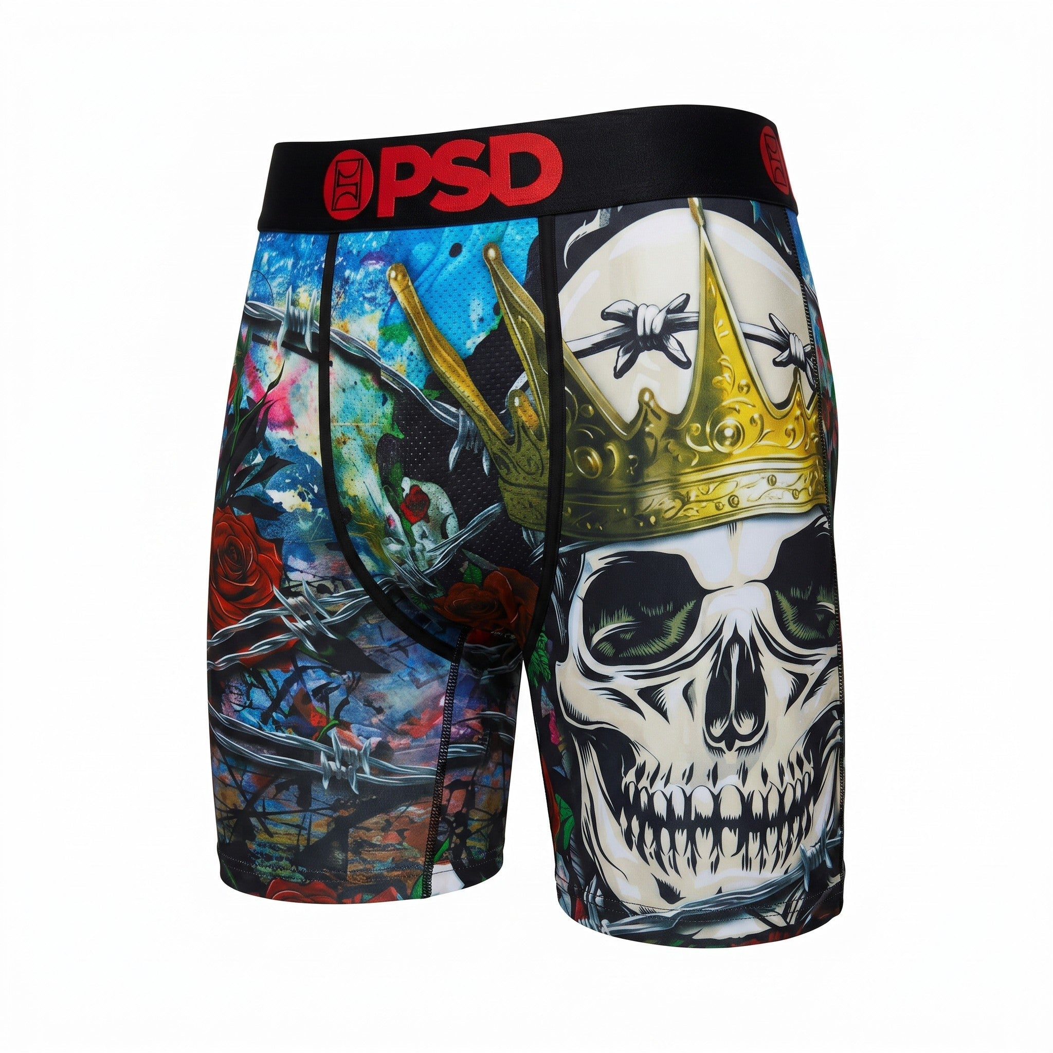 💀👑 PSD Crown Skull Compression Boxer Briefs | Premium Performance Underwear 🔥 - MASTERPIECE