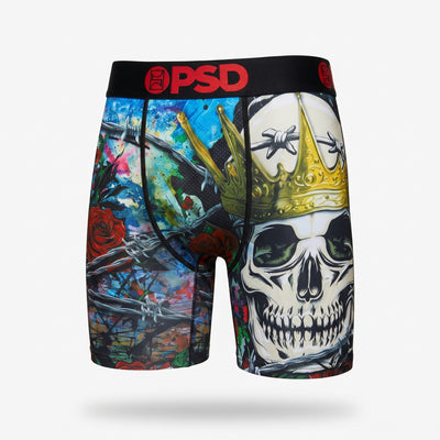 💀👑 PSD Crown Skull Compression Boxer Briefs | Premium Performance Underwear 🔥 - MASTERPIECE