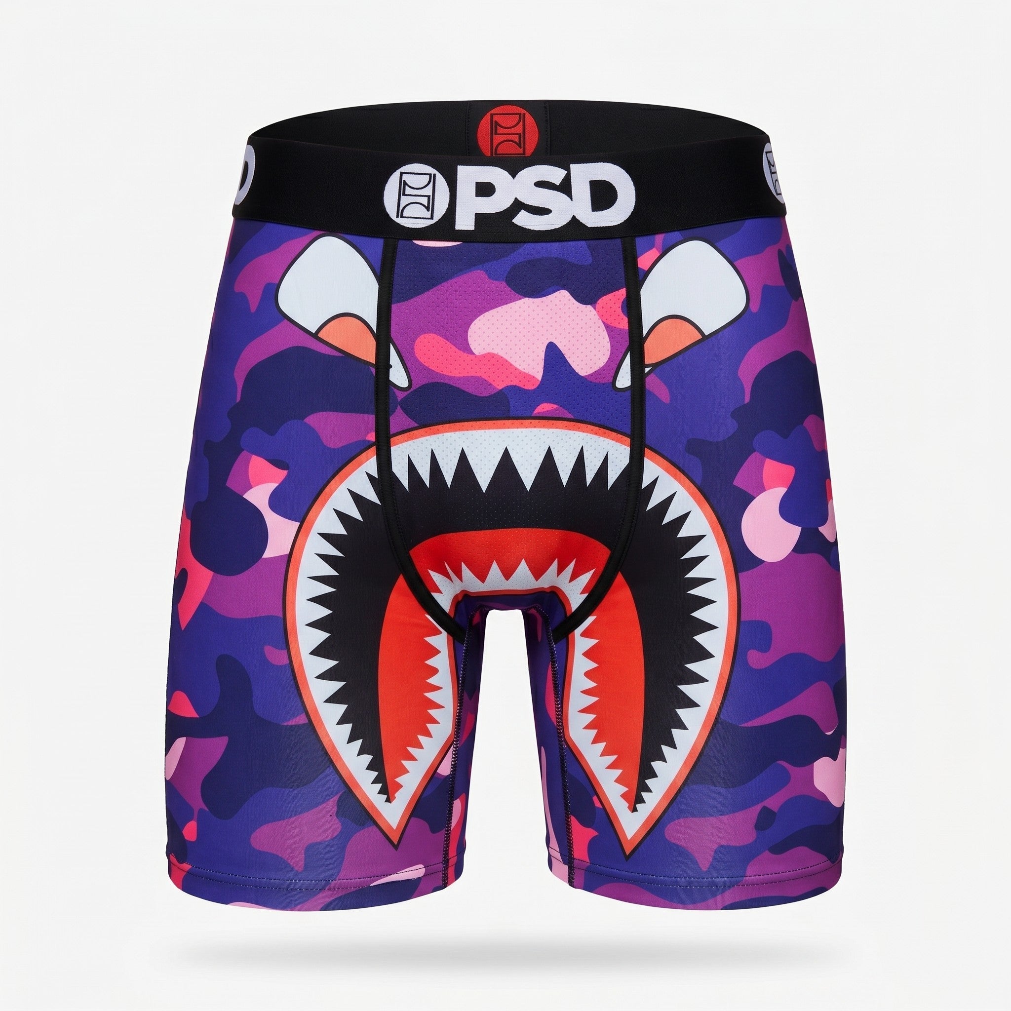 🦈💜 PSD Purple Shark Camo Compression Boxer Briefs | Performance Athletic Underwear 🔥 - MASTERPIECE