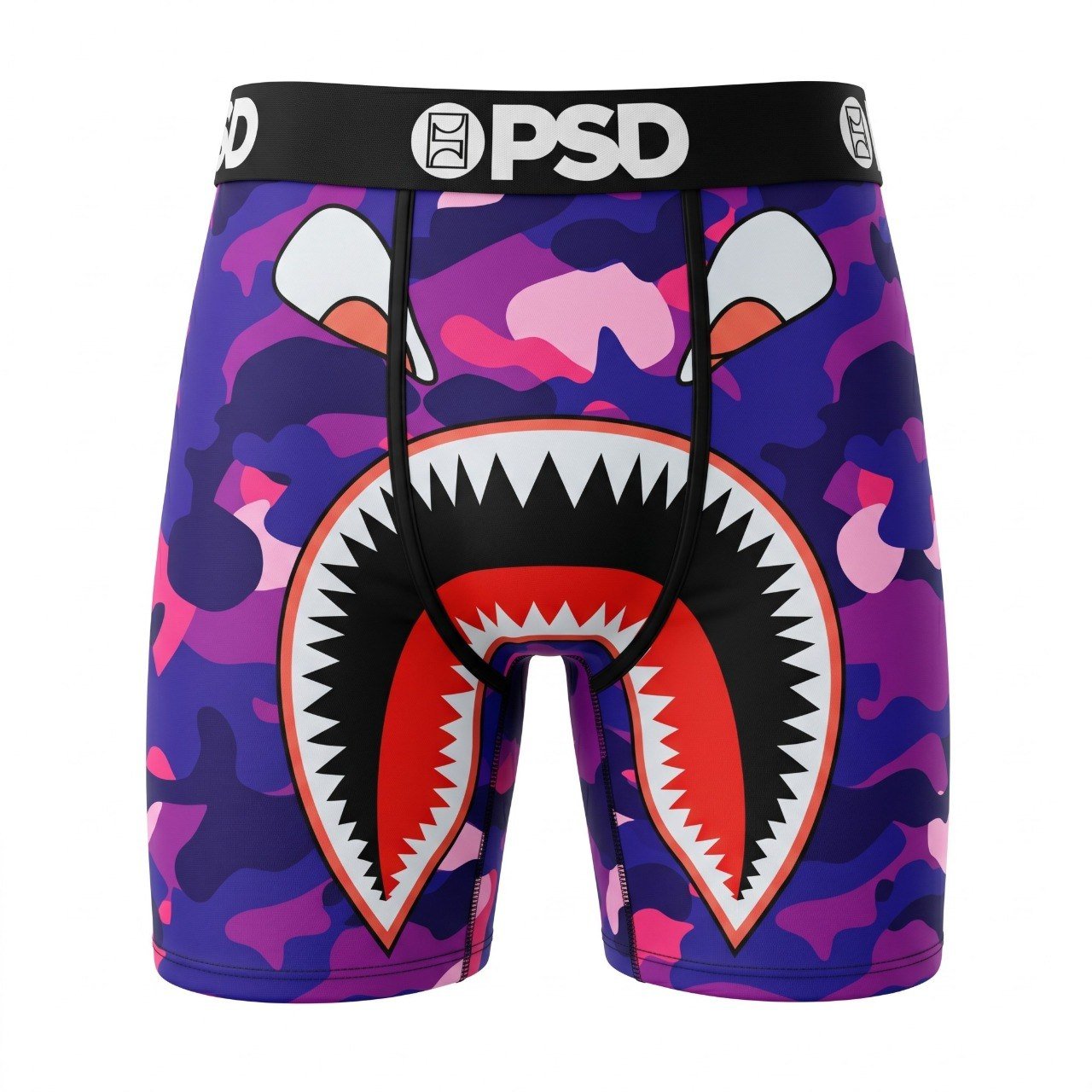 🦈💜 PSD Purple Shark Camo Compression Boxer Briefs | Performance Athletic Underwear 🔥 - MASTERPIECE