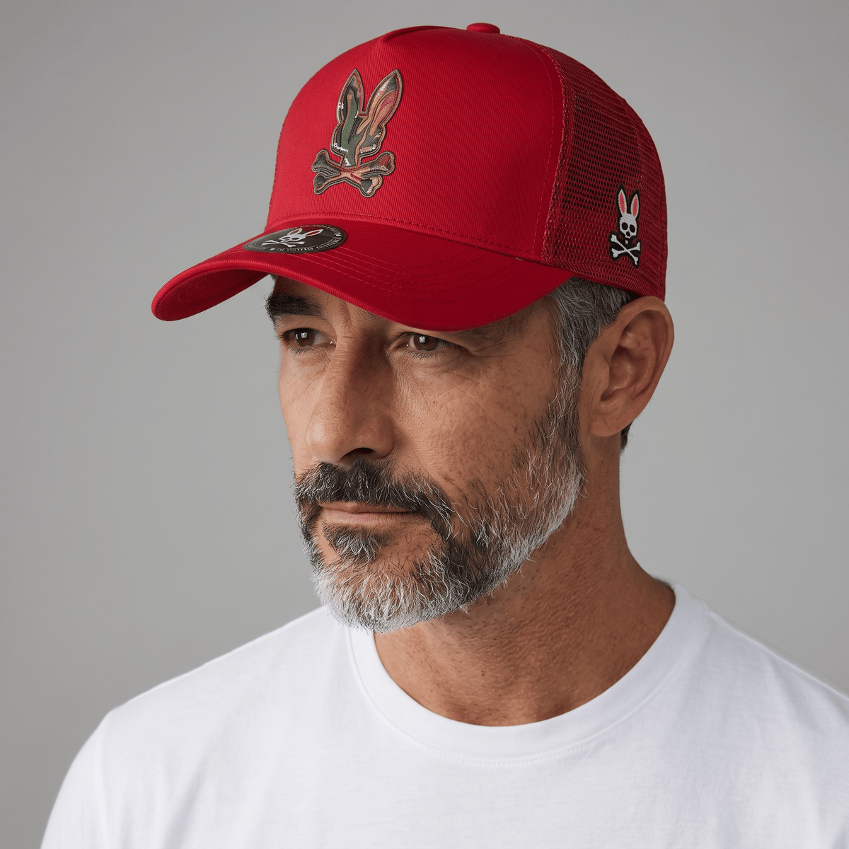 Psycho Bunny Mesh Logo Trucker Cap — Red - MASTERPIECE