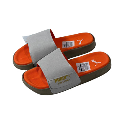 🧡 Puma Palermo Comfort Slides – Grey & Orange Summer Edition - MASTERPIECE