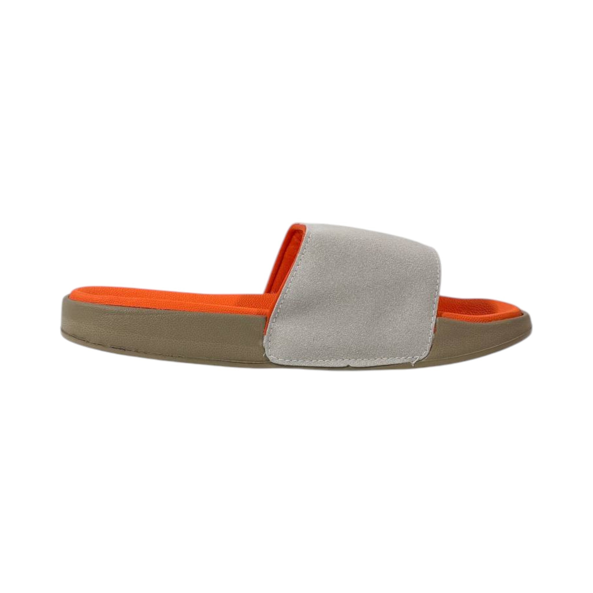 🧡 Puma Palermo Comfort Slides – Grey & Orange Summer Edition - MASTERPIECE