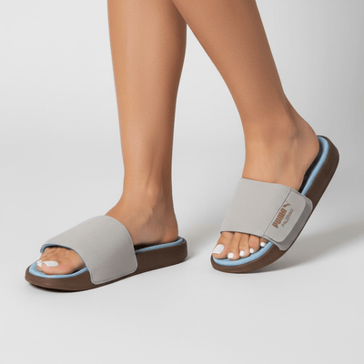 💙 Puma Palermo Comfort Slides – Sky Blue & Grey Summer Edition - MASTERPIECE