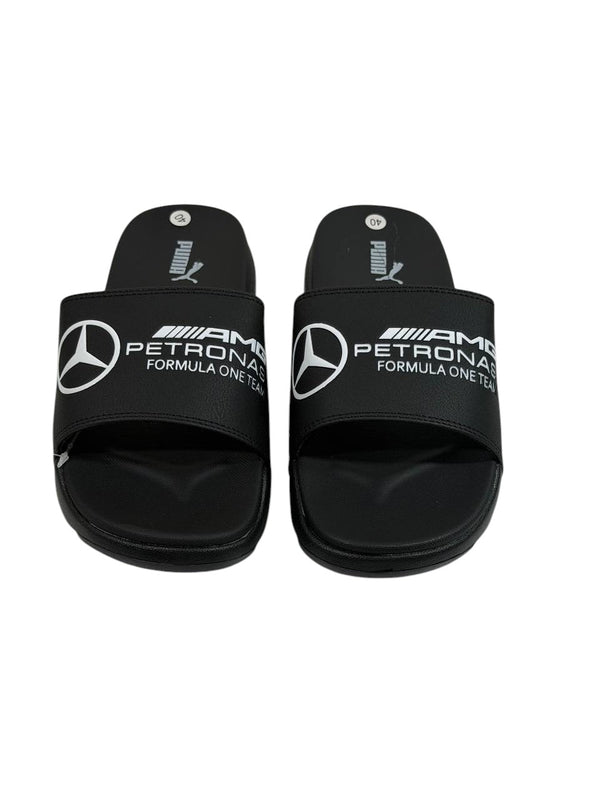 PUMA x AMG PETRONAS Slide Sandals – Black Edition 🖤🏁