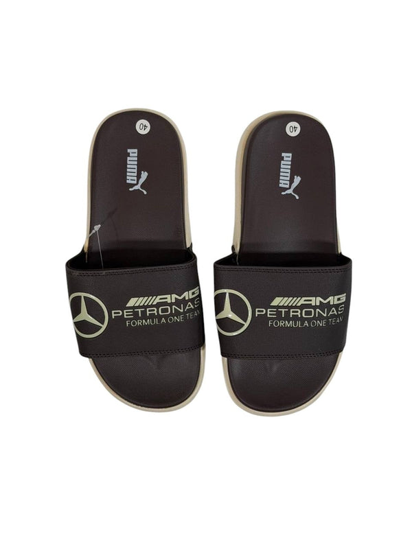 PUMA x AMG PETRONAS Slide Sandals – Brown Edition 🤎🏁