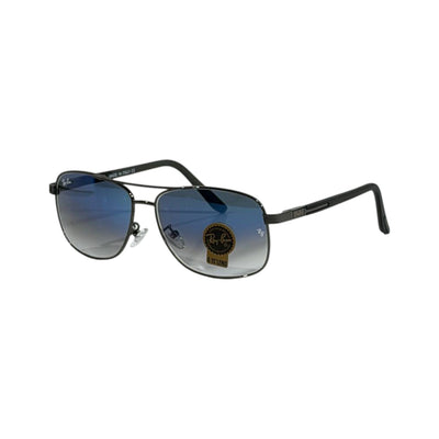Ray - Ban Aviator Sunglasses 🕶️ | Black Frame with Blue Gradient Lenses - MASTERPIECE